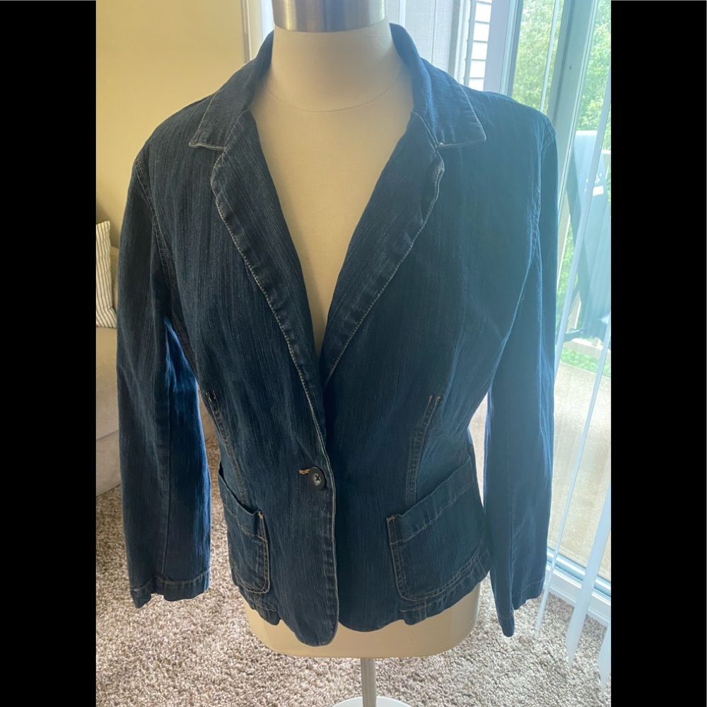 NYC Denim Jean Blazer in size 12